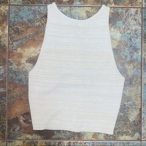 Hollister Cream Tank with Criss-Cross Back